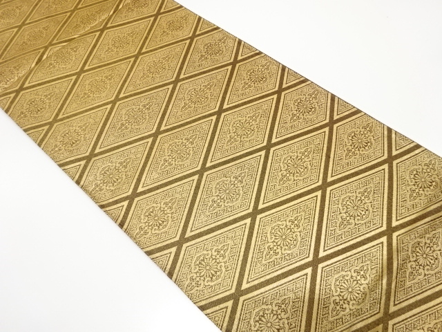 アンティーク　菱に華紋織り出し袋帯（材料）